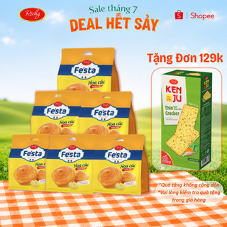 [Quà Tặng Đơn 129k] [SẴN HÀNG - GIAO NHANH] Combo 6 Túi Bánh Mì Hoa Cúc Ngàn Lớp Fe'sta Richy - HSD 30 ngày [3 bánh/túi]
