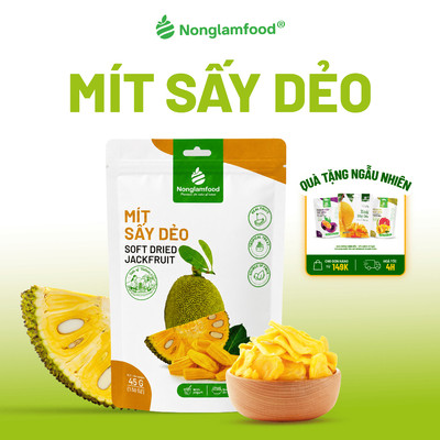 Mít Sấy Dẻo NONGLAMFOOD Loại 1 Dẻo Mềm Chuẩn Xuất Khẩu Trái Cây Sấy Dẻo Đồ Ăn Vặt Lành Mạnh Túi 45g