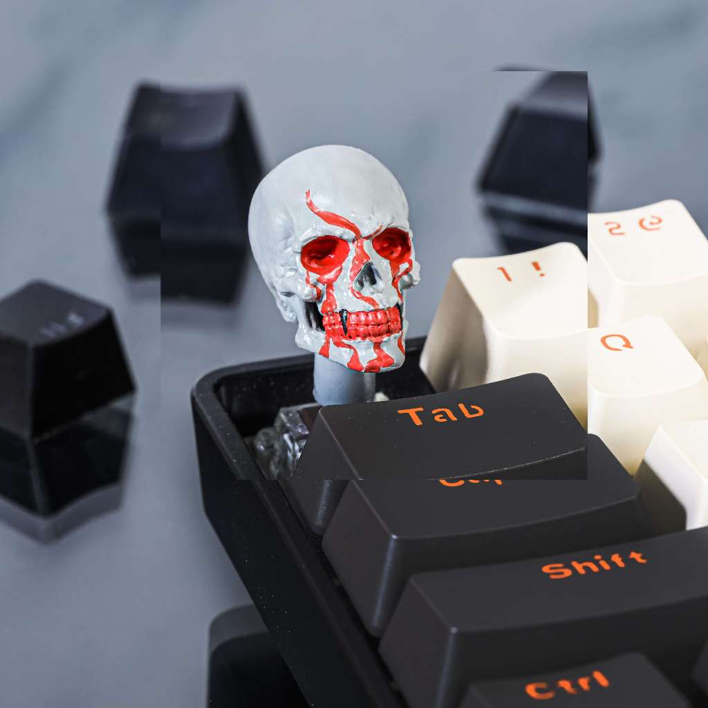 Skull 3D keycap, Keycap Artisan 3D | Resin Handmade | Cherry MX | Quà Tặng Game Thủ