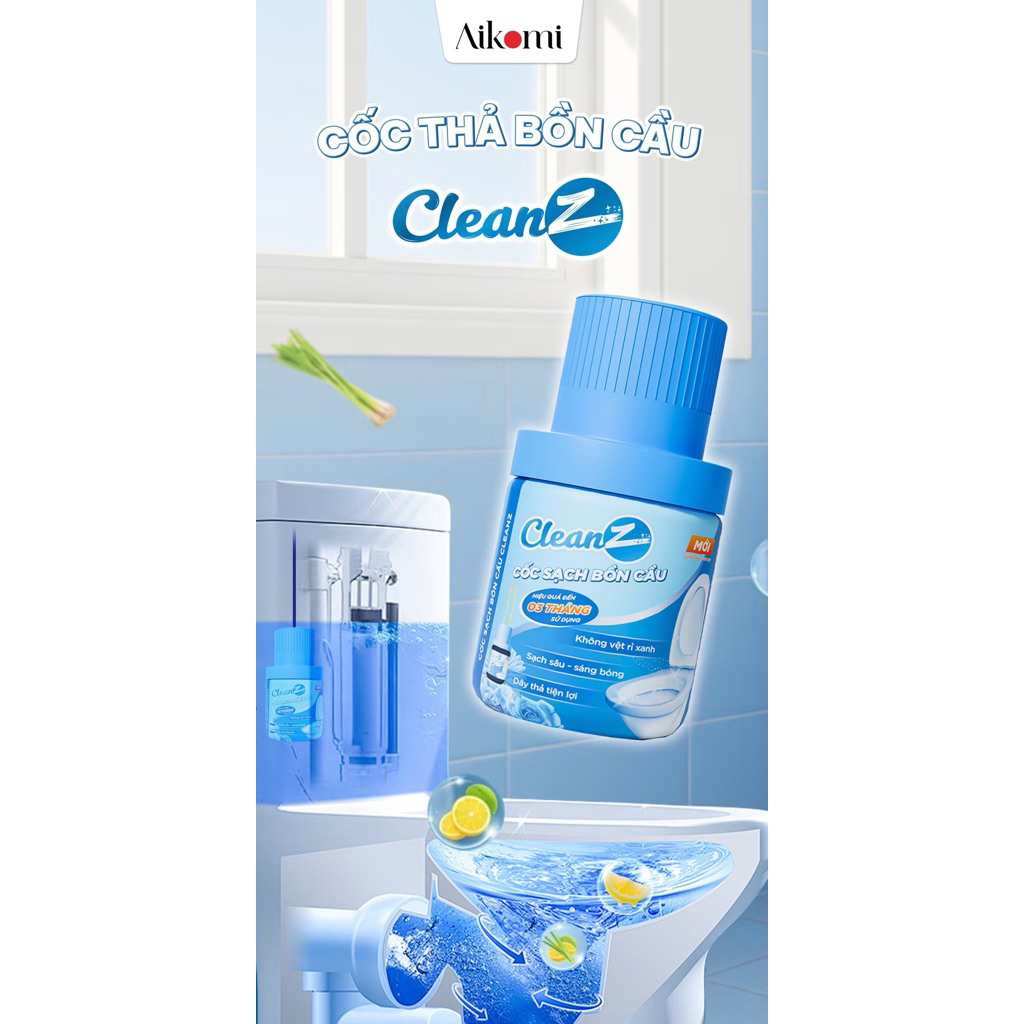 Aikomi - Cốc sạch bồn cầu CleanZ
