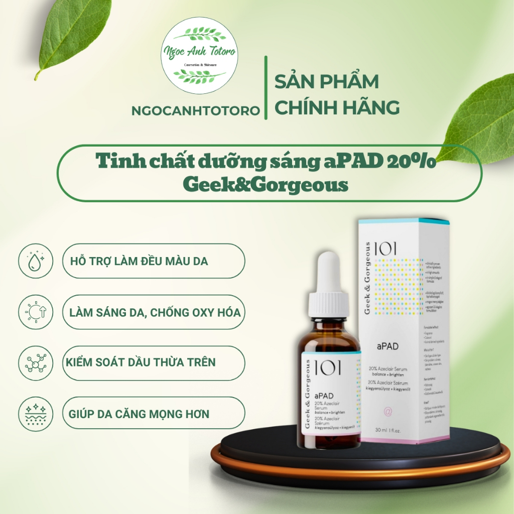 Tinh Chất  aPAD Serum 30ml Geek & Gorgeous Giảm Thâm, Làm Dịu Da & Kiểm Soát Dầu