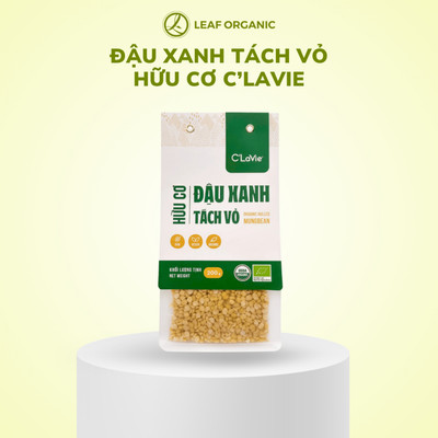 Đậu xanh tách vỏ hữu cơ C'Lavie túi 200g