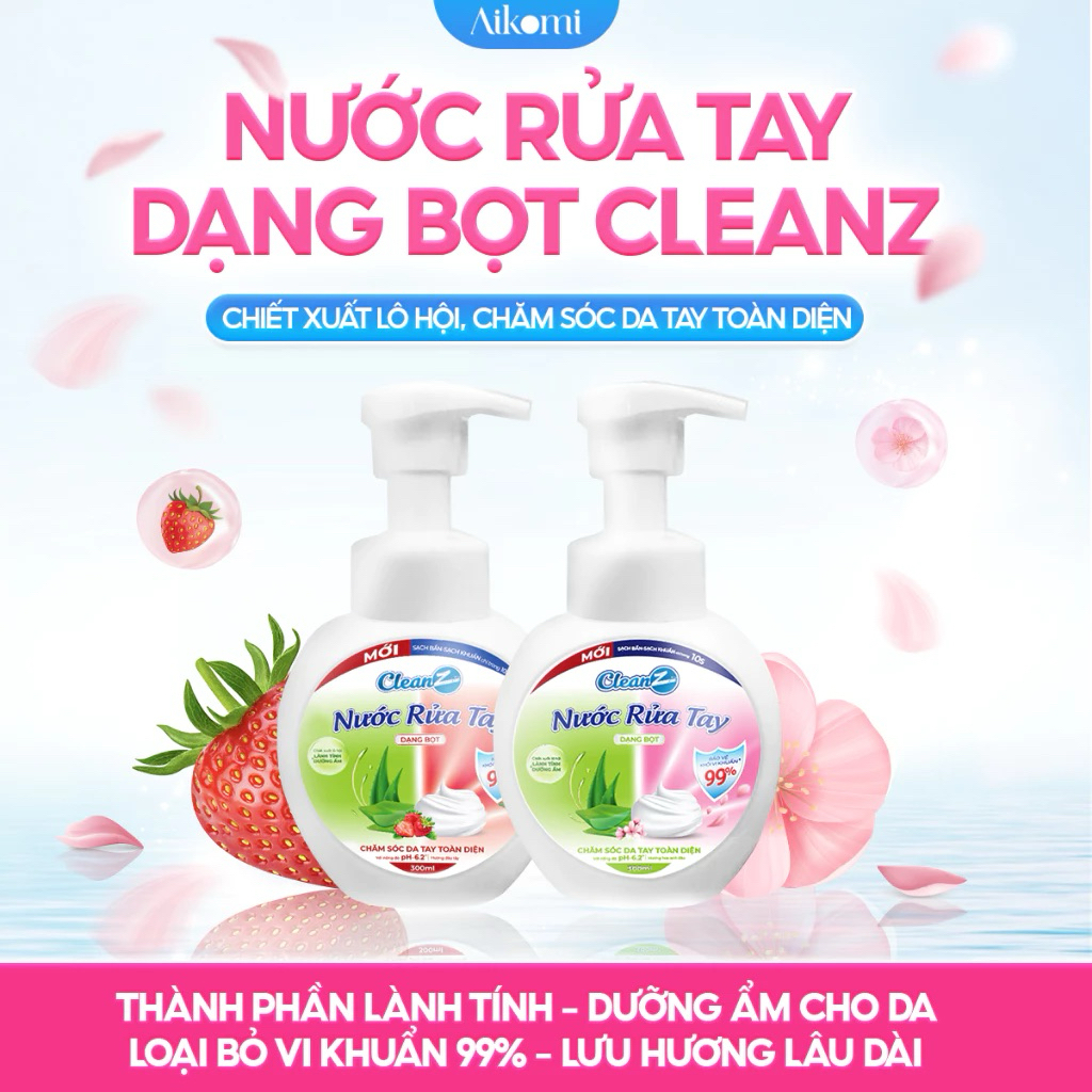 Aikomi - Nước rửa tay dạng bọt CleanZ