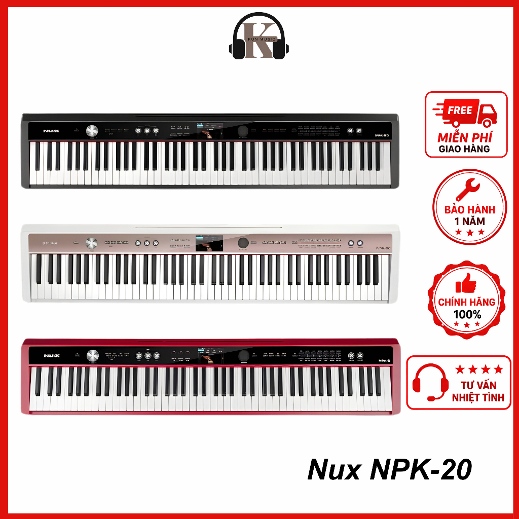 Đàn Piano điện, Portable Digital Piano - NUX NPK-20 (NPK20) | Kun music