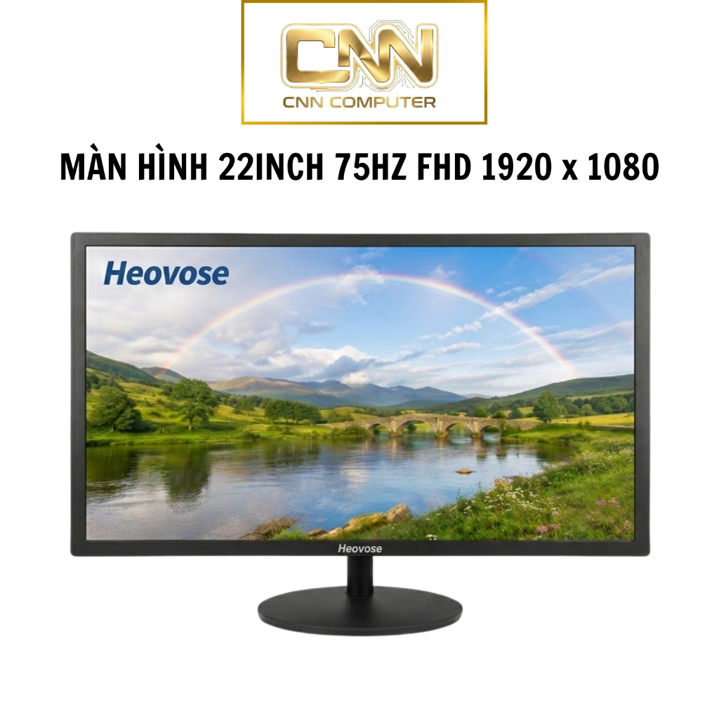 Màn hình Heovose 21.5inch 75Hz FHD MONITOR 1920 x 1080, Màn Giá Rẻ Chính Hãng Bảo Hành 12 Tháng