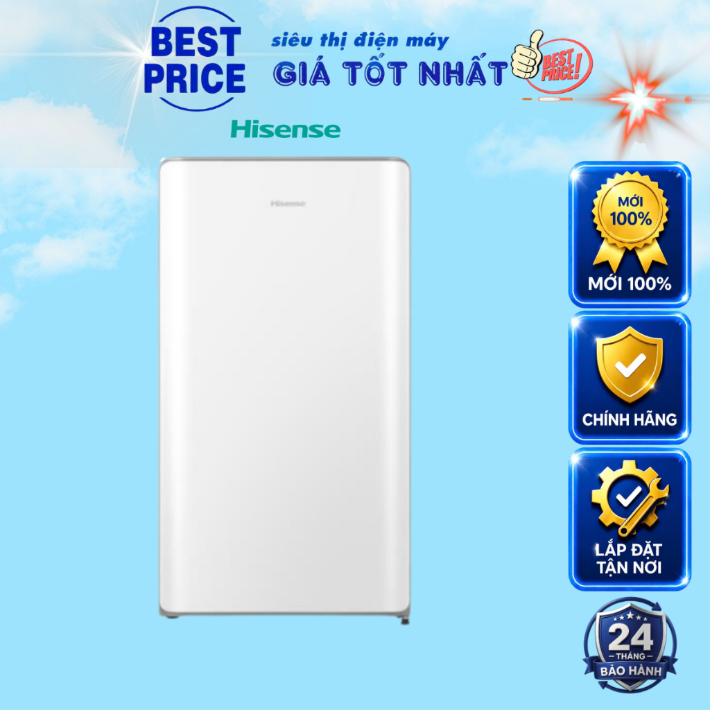 HR08DW Tủ Lạnh Mini Hisense – 82 Lít, Nhỏ Gọn, Có Ngăn Đông, Tiết Kiệm Điện HR08DW