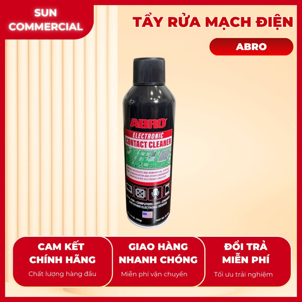 Dầu Tẩy Rửa Mạch Điện ABRO EC-533 (163g) - Loại Bỏ Bụi Bẩn, Oxy Hóa & Phục Hồi Dẫn Điện