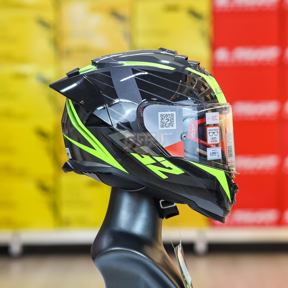 [Chính Hãng] Mũ Fullface LS2 FF800 EVO 2 Kính Đen Vàng - Kèm Đuôi Gió ECE 22.06