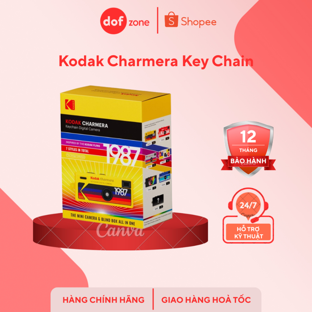 Hộp Mù Ngẫu Nhiên Kodak Charmera Key Chain Digital Camera - Hàng Mới Chính Hãng