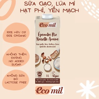 NƯỚC UỐNG TỪ LÚA MÌ, YẾN MẠCH & HẠT PHỈ HỮU CƠ ECOMIL 1L