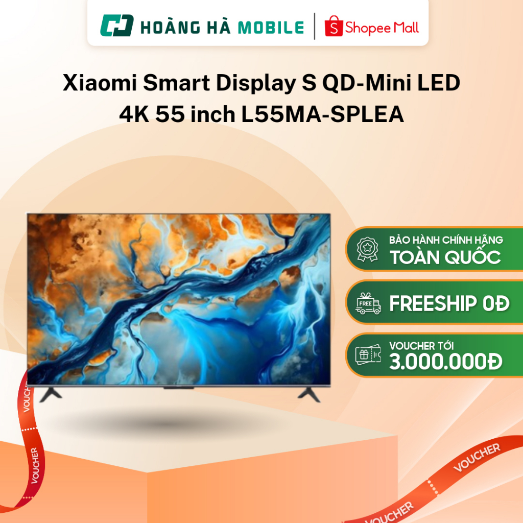 (Xả kho hàng trưng bày) Xiaomi Smart Display S QD-Mini LED 4K 55 inch L55MA-SPLEA - Chính hãng