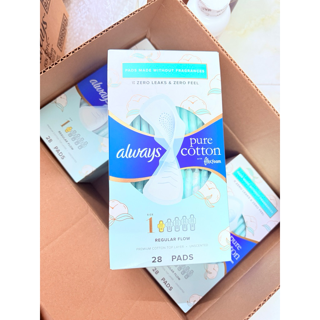 ( USA ) Băng Vệ Sinh Always Pure Cotton - 100% cotton.