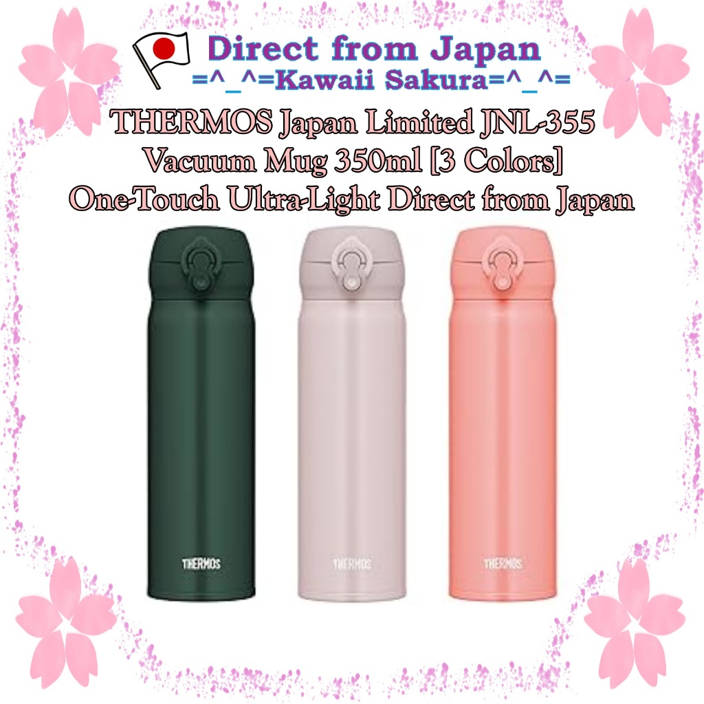 THERMOS Japan Limited JNL-355 Vacuum Mug 350ml [3 Colors] One-Touch Ultra-Light Direct from Japan