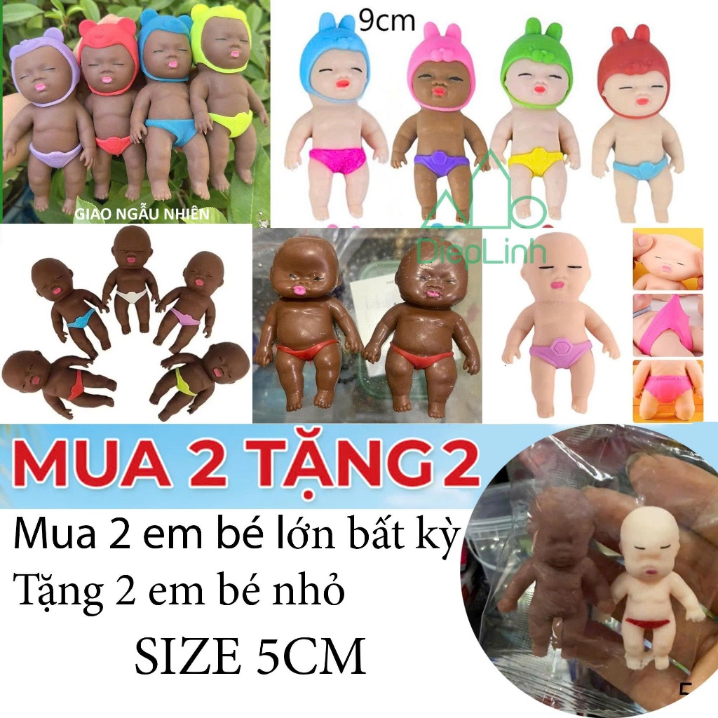 Búp Bê Hề Xấu Xí, Đồ Chơi Bóp Đàn Hồi Da Đen Búp Bê Squishy Dễ Thương, Xinh Xắn, Đáng Yêu