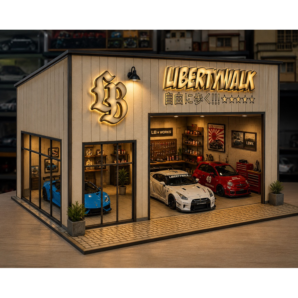 KIT DIORAMA GARAGE LBWK 1:64 (CHƯA LẮP RÁP)