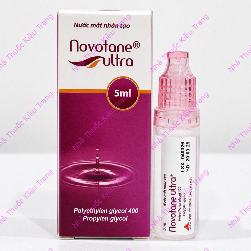 Nước nhỏ mắt Novotane Ultra cấp ẩm, giảm khô mỏi mắt (lọ 5ml)