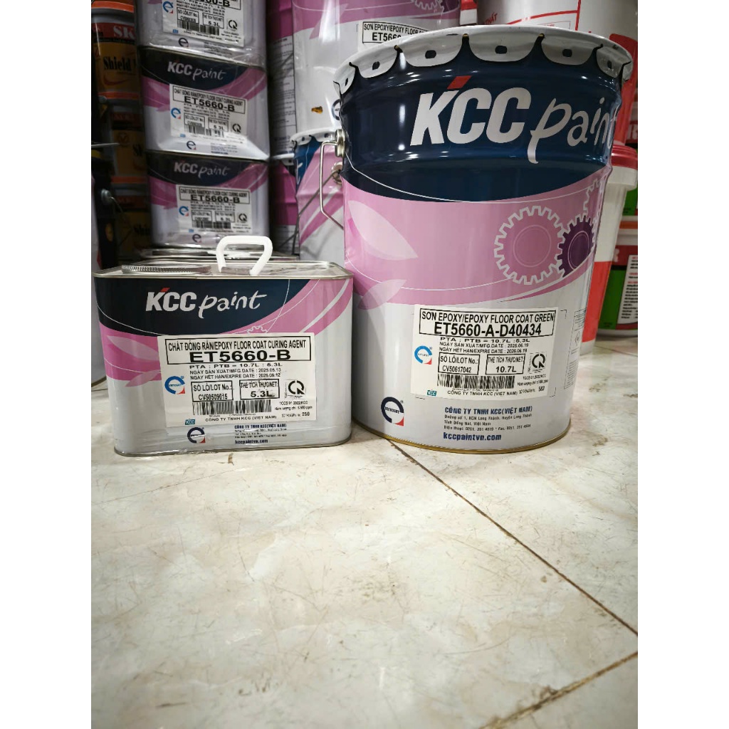 Bộ 16LIT - Sơn sàn Epoxy hệ Lăn KCC ET5660 đủ màu