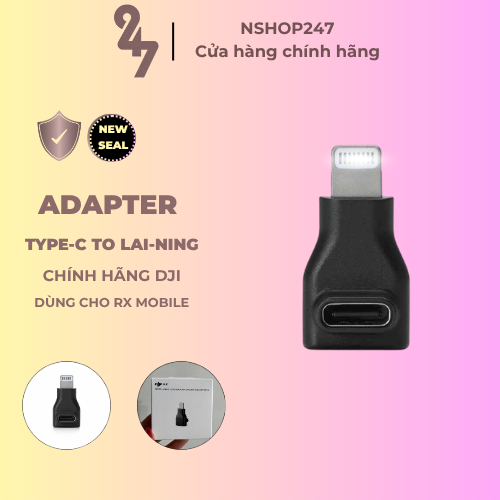 [NSHOP]Đầu Chuyển Đổi Type-C to Ligning DJI Rx Mobile Chín Hãng Kết Nối Thiết Bị Di Động Aiphone