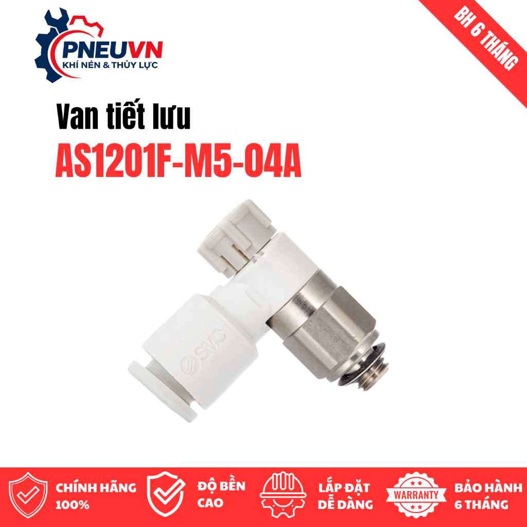 Van Tiết Lưu Khí Nén AS1201F-M3-04/AS1201F-M3-06/AS1201F-M5-06 Điều Chỉnh Tốc Độ Xi Lanh Van Chỉnh K