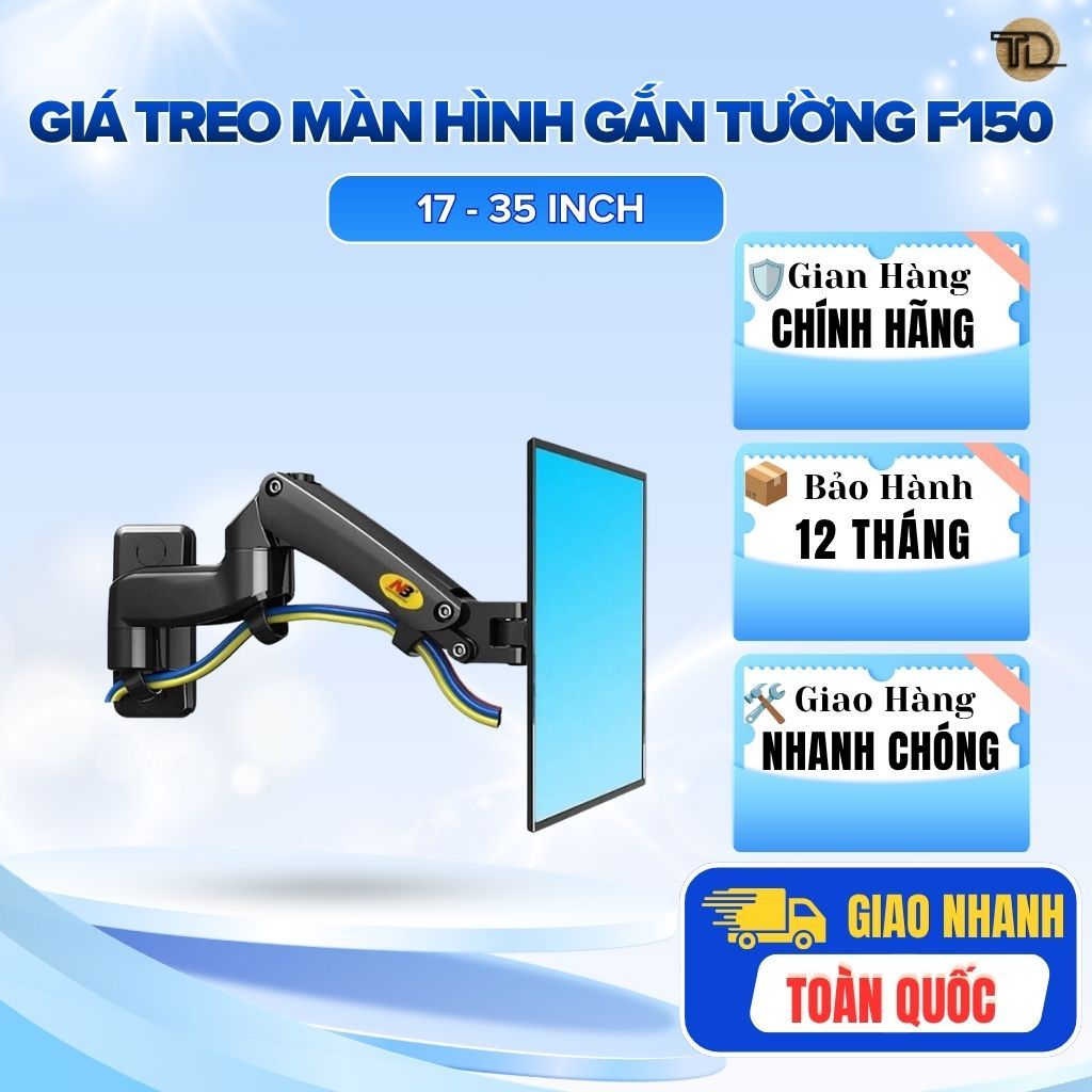 Giá Treo Màn Hình Gắn Tường NB F150 North Bayou 17-35 Inch Tay Treo Gas VESA 75x75 100x100  / 3-12Kg