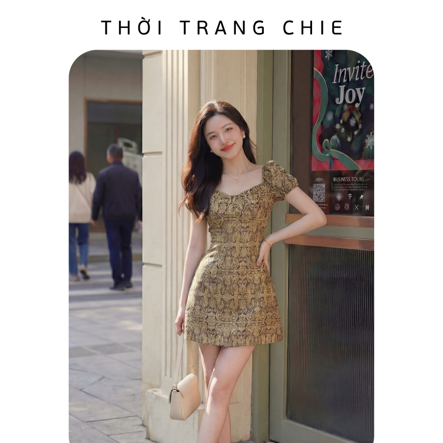 Đầm thiết kế Mylan dress váy họa tiết