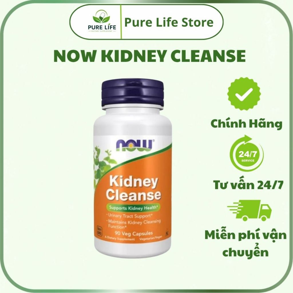 NOW Kidney Cleanse hỗ trợ sức khỏe thận, đường tiết niệu, can bằng dịch trong cơ thể - Pure Life