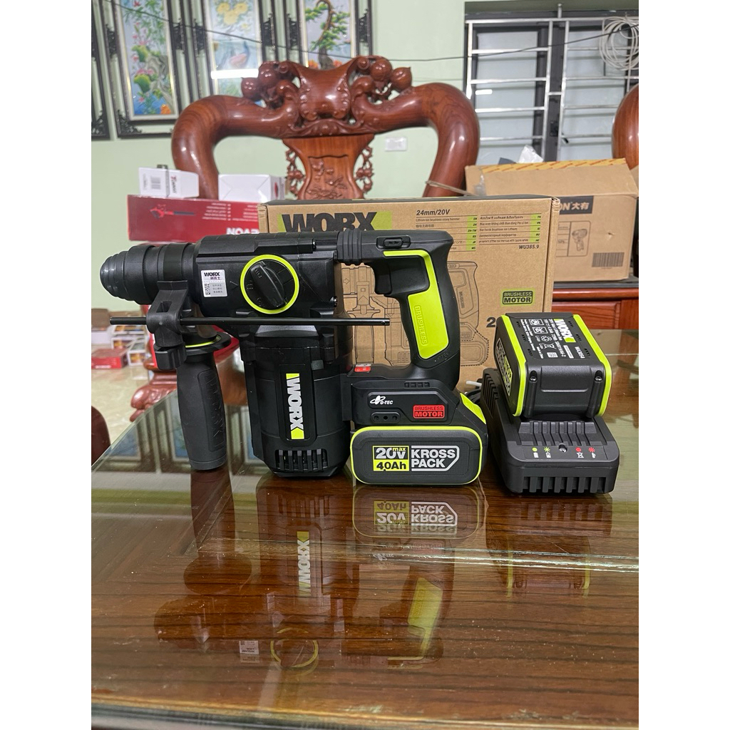 Máy khoan bê tông dùng pin 20V WORX WU385 chính hãng