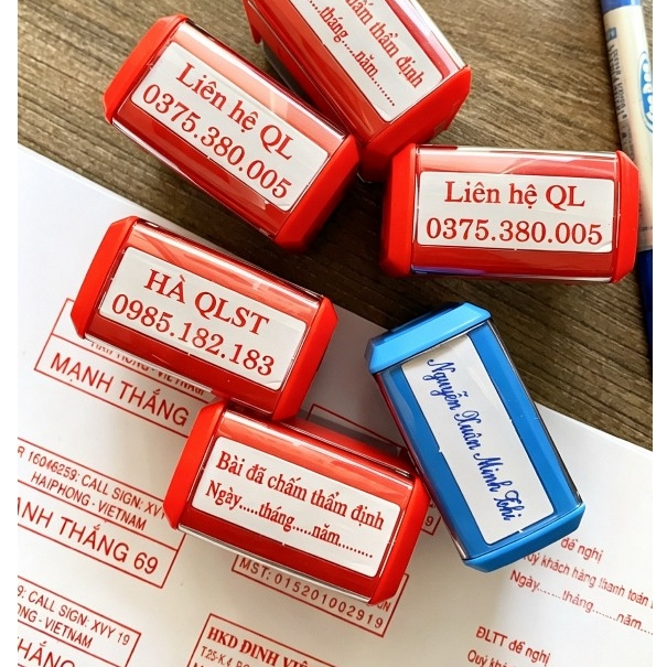 Con dấu tên - dấu chức danh làm theo yêu cầu
