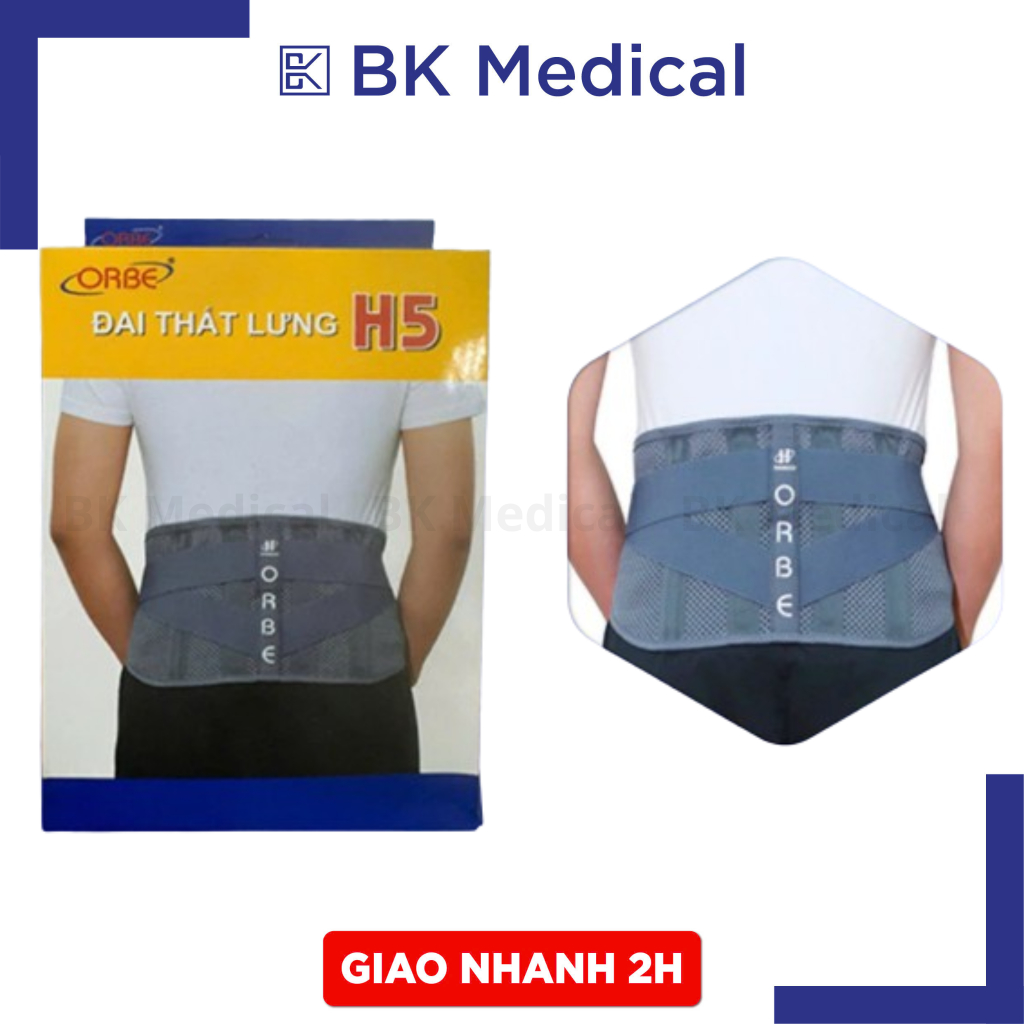 (Hỏa tốc) Đai Lưng Orbe H5 Orbe Mẫu Mới Thoáng Khí - Hỗ Trợ Cột Sống Lưng Thoát Vị, Thoái Hoá