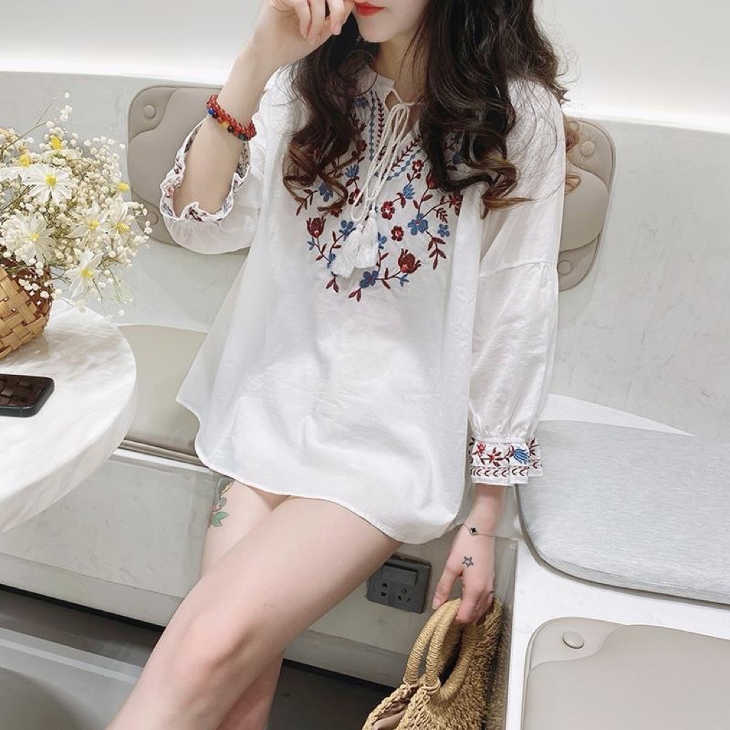 Áo cotton Boho