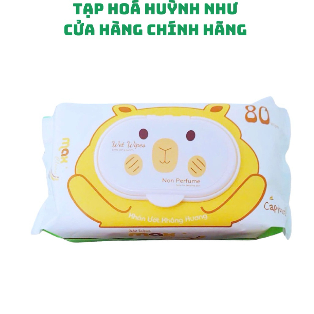 [CHÍNH HÃNG]<Gói 80 tờ>Combo 5 gói Khăn ướt Max cool Max clean (mẫu mới)