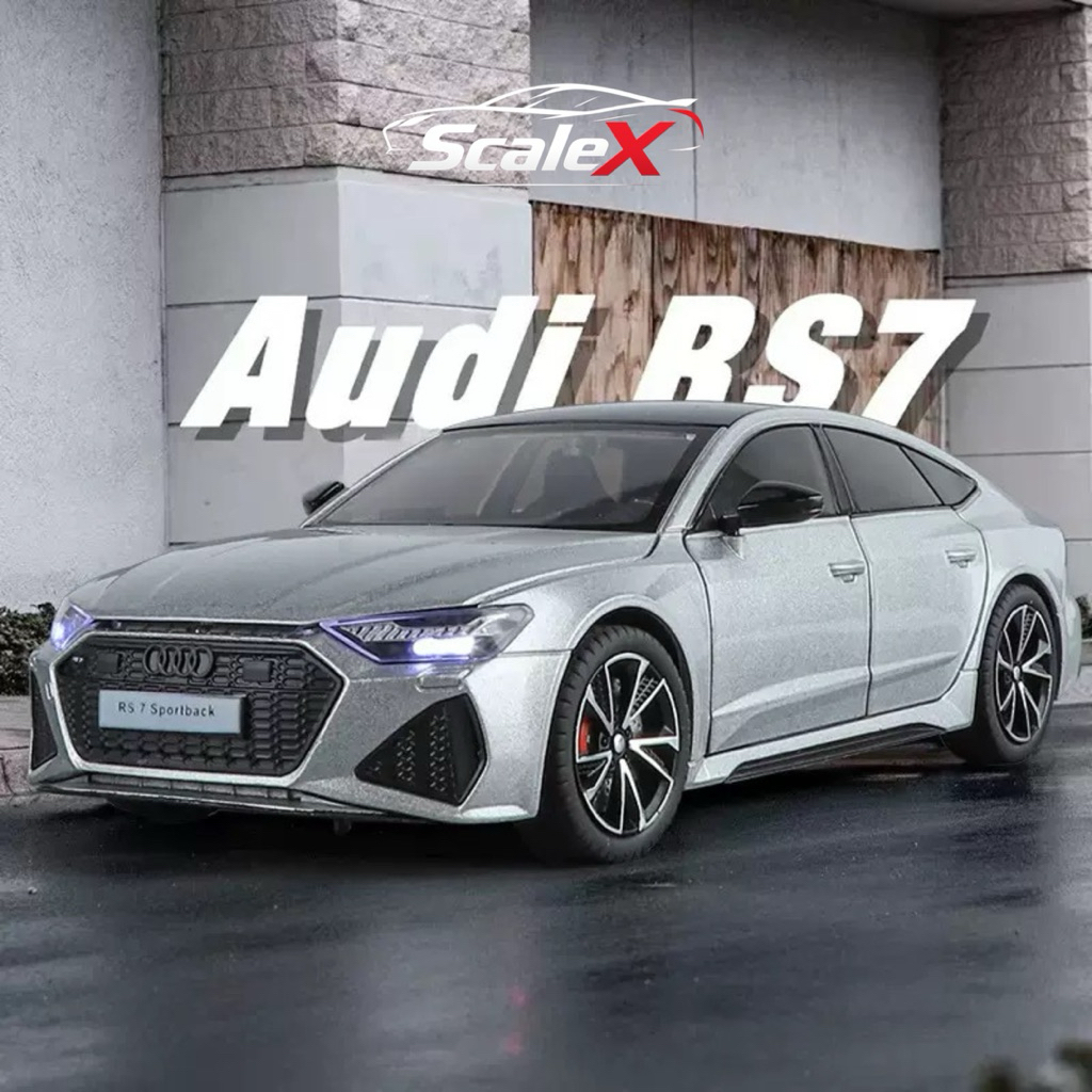 Mô Hình Xe Audi RS7 1:24 Hợp Kim Có Đèn Âm Thanh Mở Cửa Quà Tặng Trưng Bày Sưu Tầm