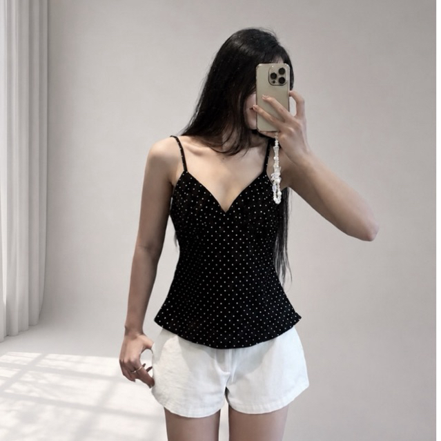 JayJay Bi Top | Áo 2 dây cổ tim form thắt eo phông cách sexy, nhẹ nhàng, nữ tính | Bymintt