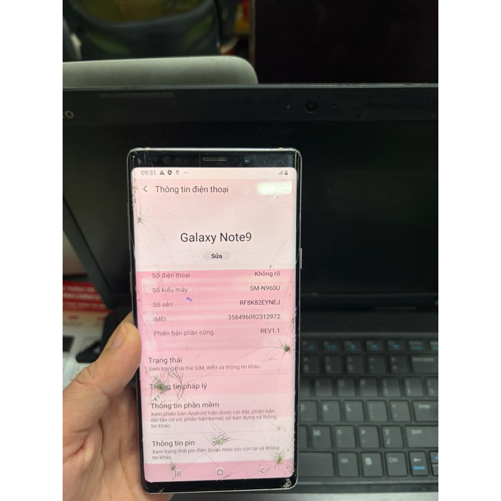 bán xác điện thoại samsung note 9 bản mỹ như hình