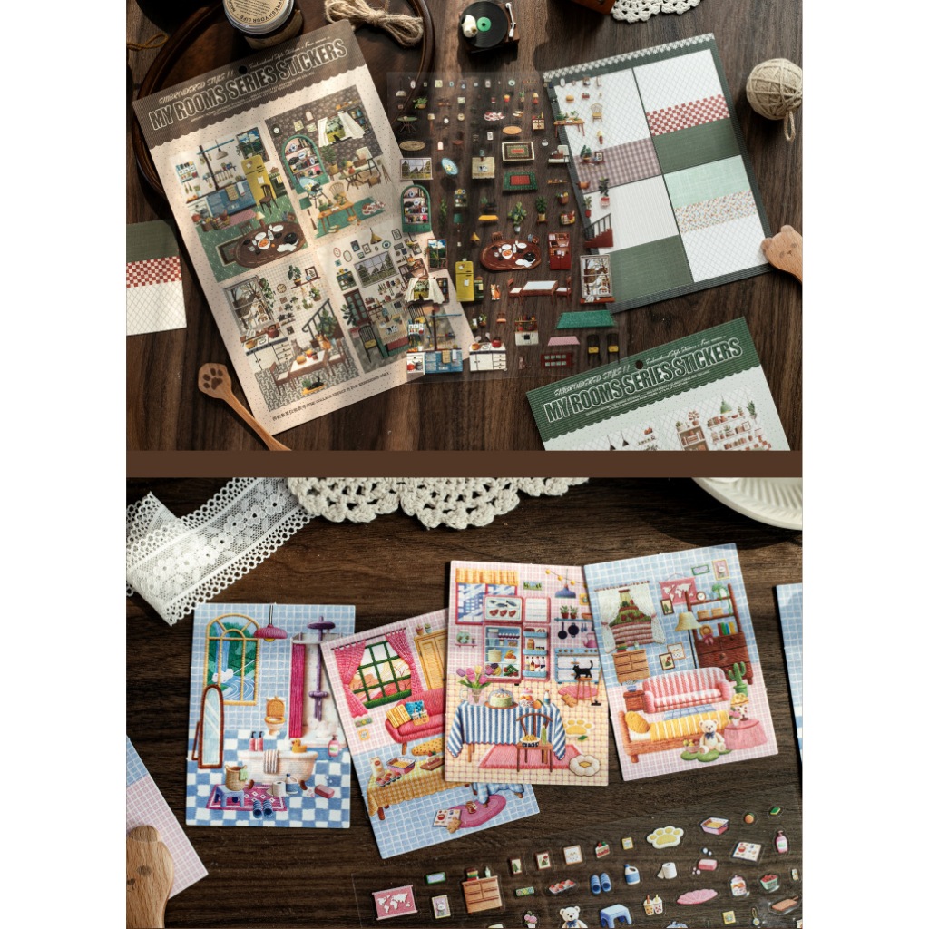 Sticker 3D [DANN.Studio] - Bộ sưu tập Chủ đề Thêu (HangZhou YANJI) - YAN-T01