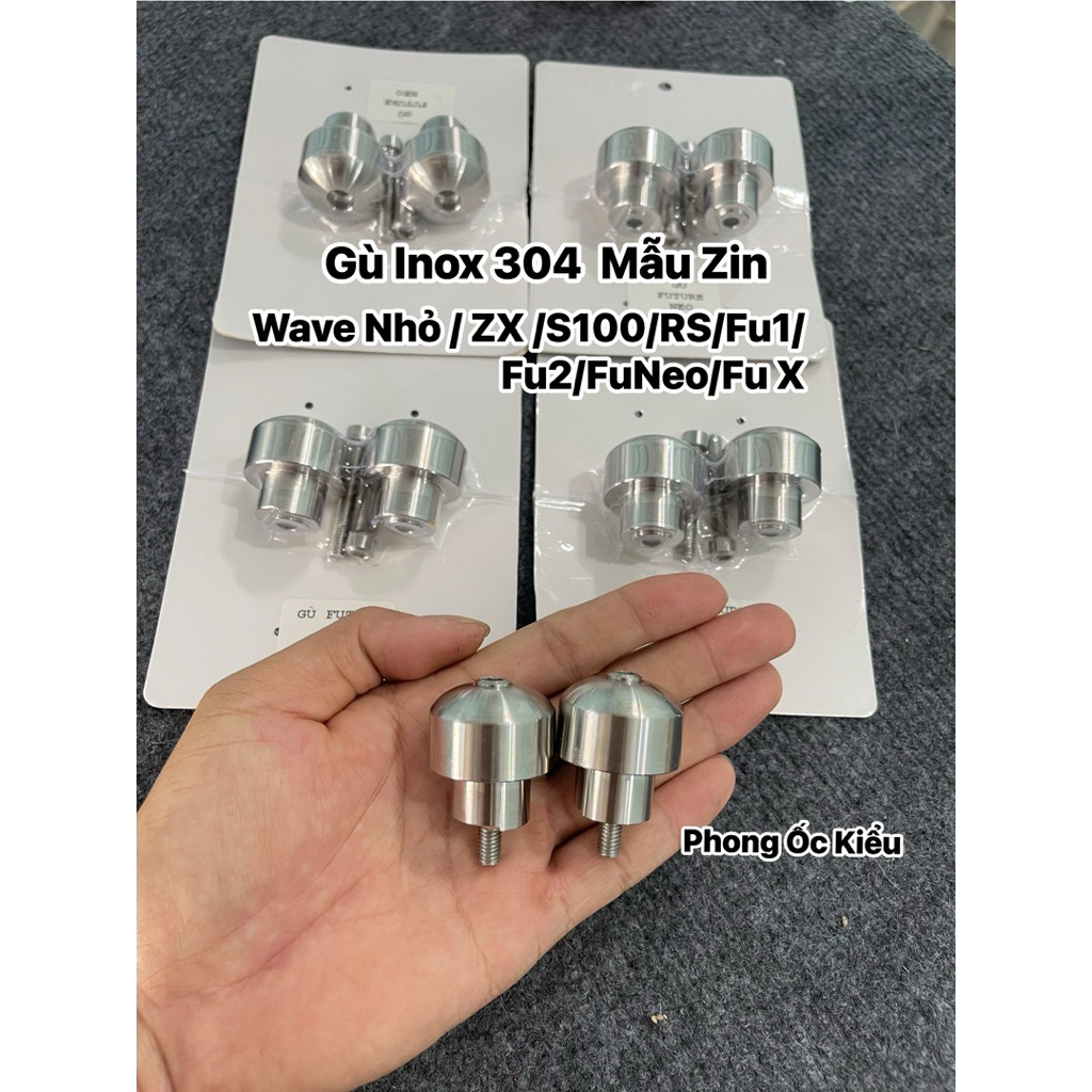 Gù Inox 304 CNC Nguyên Khối /Mẫu Zin Wave Nhỏ ZX S100 RS Fu1 Fu2 FuNeo Fu X Chất Lượng Cao