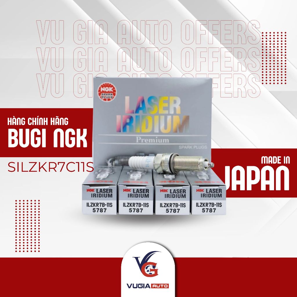 Bugi Laser Iridium NGK SILZKR7C11S [HÀNG CHÍNH HÃNG] Laser Iridium Plug DÀNH CHO HONDA CRV, CIVIC,..