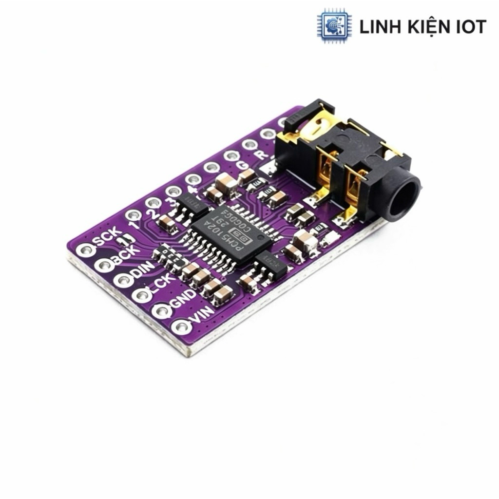 PCM5102 I2S Digital Audio DAC - Chuyển đổi âm thanh chất lượng cao cho ESP32