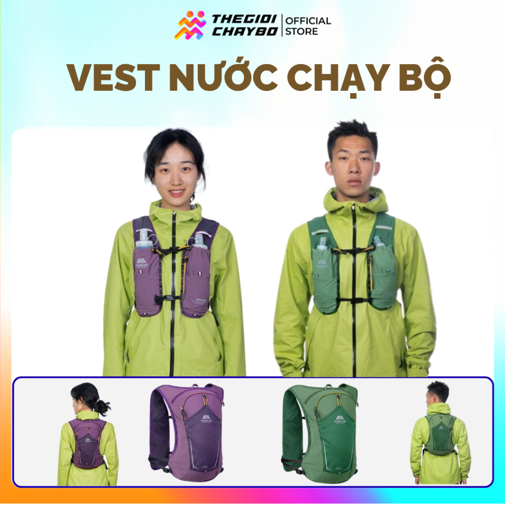 Vest Nước Chạy Bộ Aonijie C9125 8L - Balo Chạy Trail Trekking Siêu Nhẹ Chống Thấm