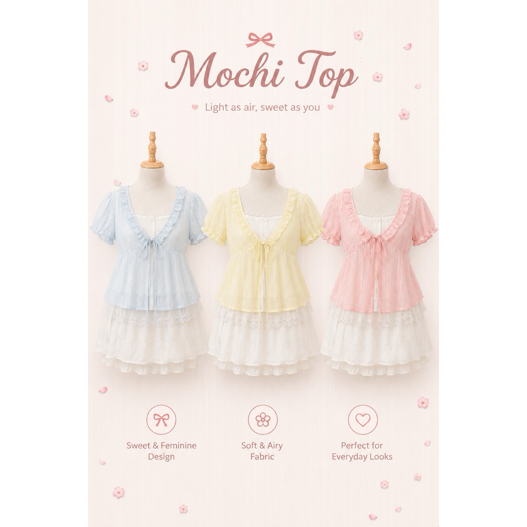 Lassie Bigsize| Áo 2 lớp chấm bi (65-90kg)- MOCHI TOP