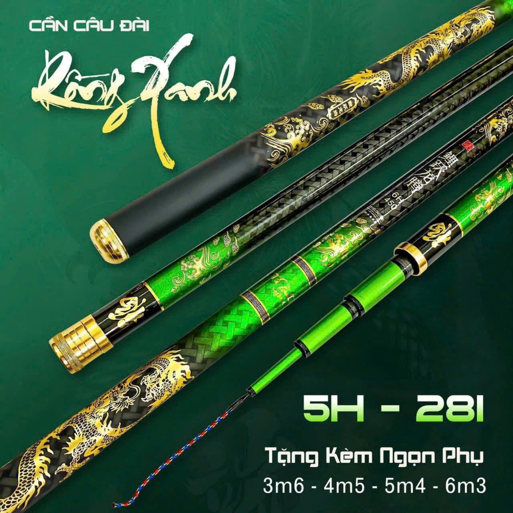 Cần câu tay Rồng Xanh 5H - 28i