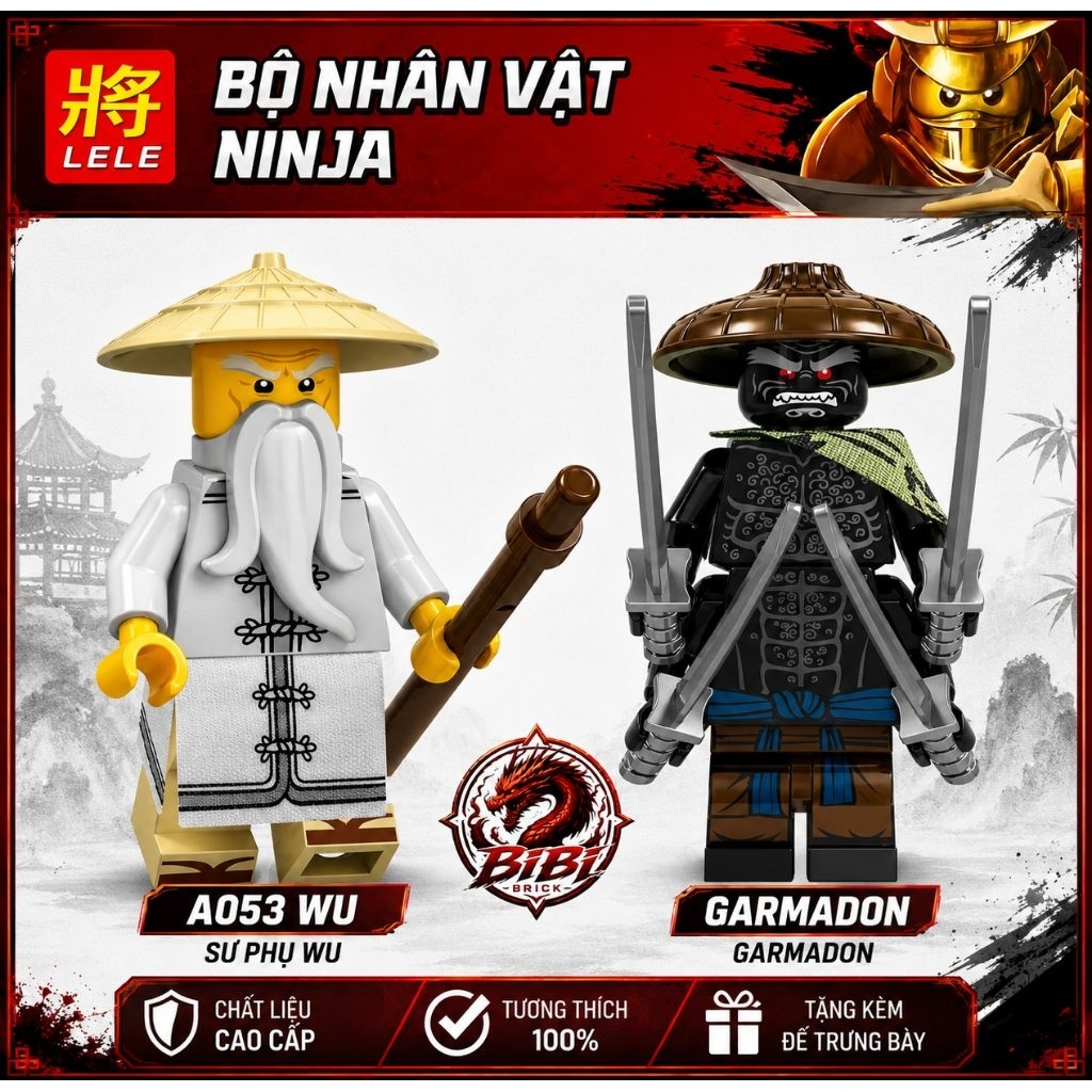 [IN LƯNG][Sẵn Hàng]Wu Garmadon Mô hình lắp ghép-Minifigures Ninjago Movie-Đồ chơi lắp ráp