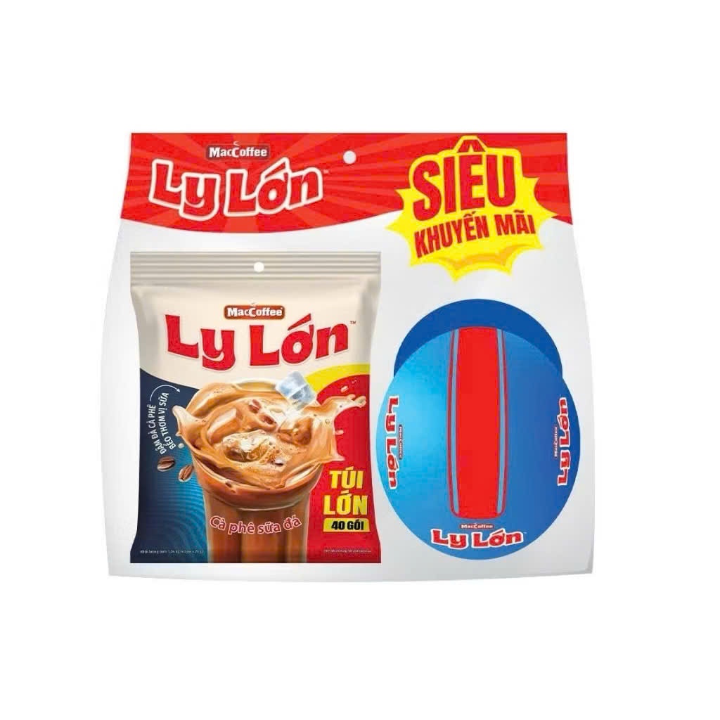 MacCoffee Cafe Sữa Phố 40 Gói (26g/Gói) - Cà Phê Sữa Đá Hòa Tan 3 Trong 1 | Tặng Nón Bảo Hiểm Chính 