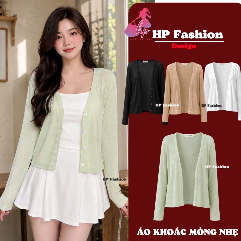 Áo khoác cardigan MỎNG NHẸ MÁT TRƠN 4 CÚC dáng dài ,áo phối kiểu mặc bên ngoài nữ tay dài vải cotton giấy A13
