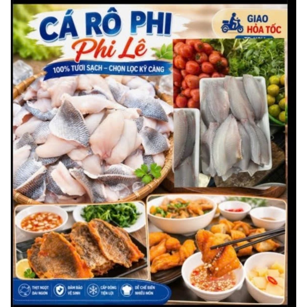 CÁ RÔ PHI PHI LÊ. Hộp 500G (Giao hỏa tốc)