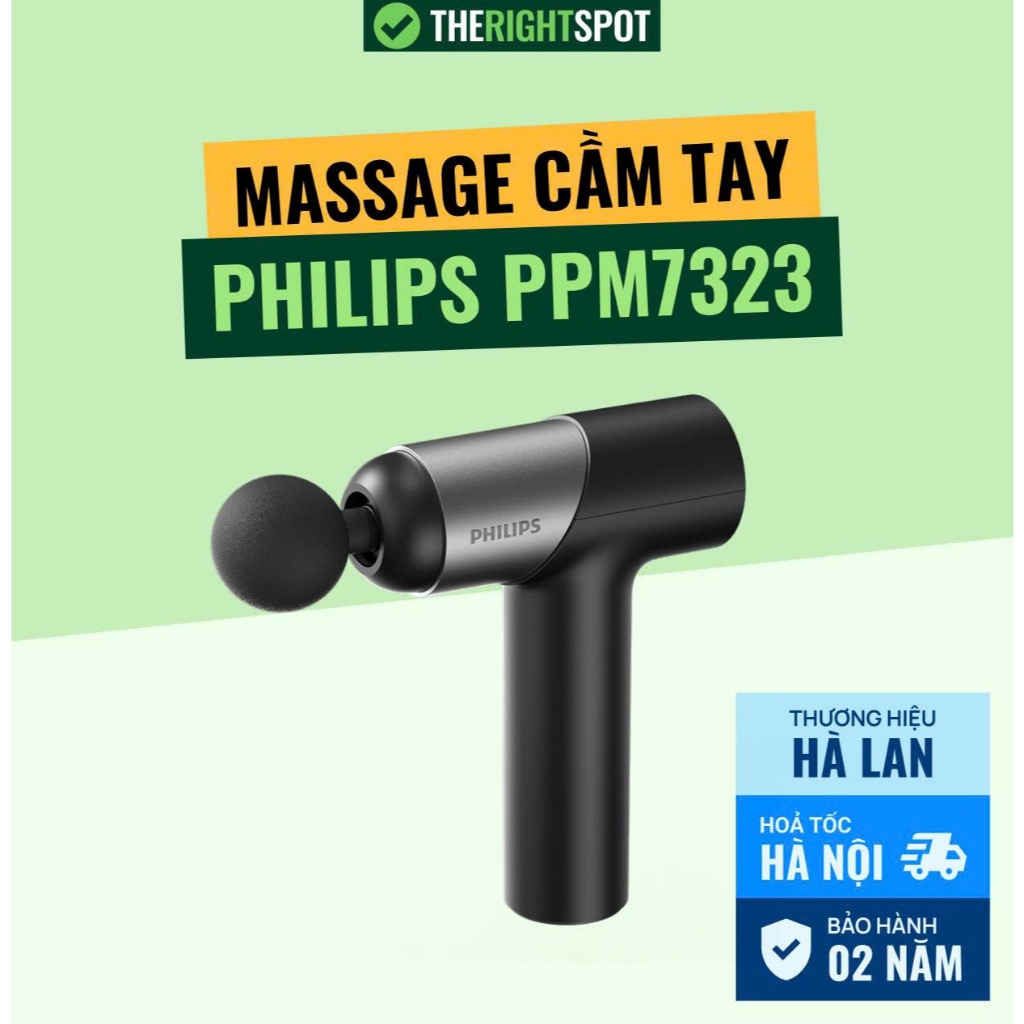 [PHILIPS CHÍNH HÃNG] Súng massage cơ Philips PPM7323, bảo hành 2 năm