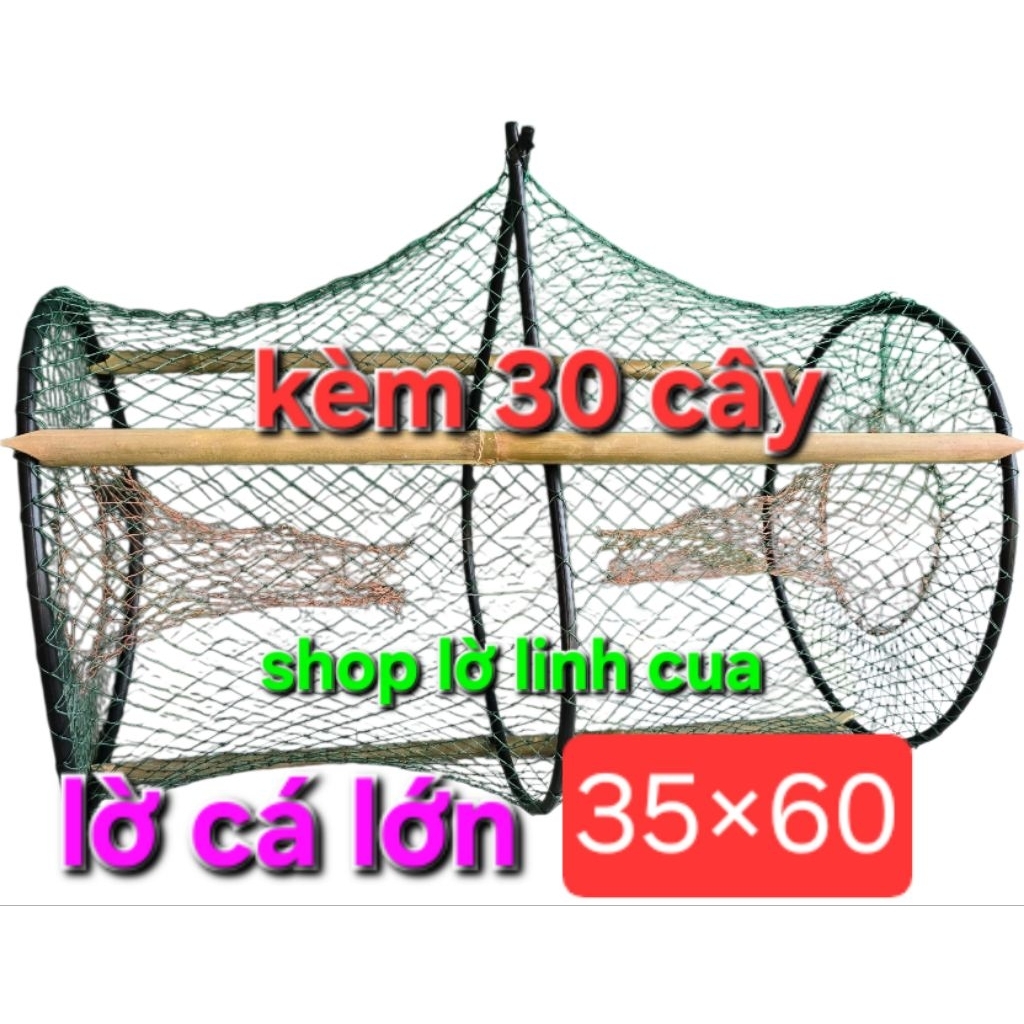 combo 10 lờ cá lóc cải tiến vành nhựa 35×60