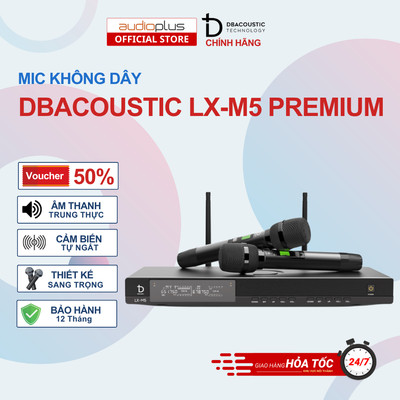 Mic không dây DBAcoustic LX-M5 PREMIUM  - Cảm biến tự ngắt - Cảm biến gia tốc - Chính hãng - BH12T