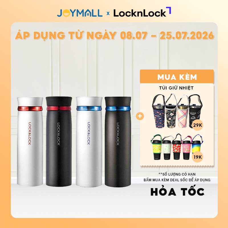 Bình giữ nhiệt LocknLock 450ml Feather Light LHC4131 - Hàng chính hãng,có lưới lọc - JoyMall