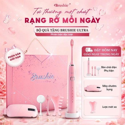 [Outlet S2] Bàn Chải Điện Brushie Ultra -Set Quà Tặng Cho Nữ, Quà Tặng Sinh Nhật Người Yêu Ý Nghĩa, LIS